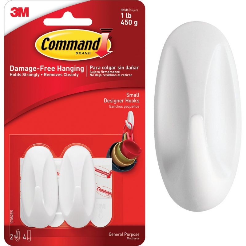 3M Command Utility Designer Adhesive Hook White