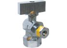 Lasco Iron Pipe Inlet X Comp Outlet Quarter Turn Angle Stop Valve 1/2 In. IP Inlet X 1/4 In. C Outlet