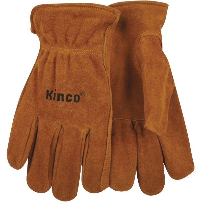 Kinco Suede Cowhide Work Glove M, Golden