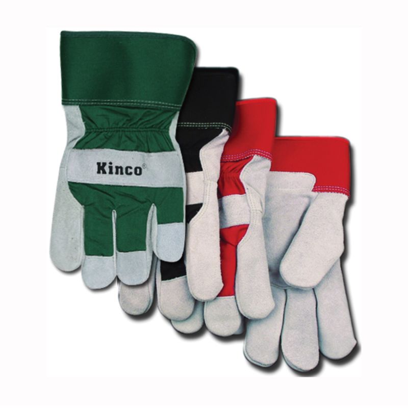 Heatkeep 1932-XL Protective Gloves, Men&#039;s, XL, Wing Thumb, Black/Green XL, Black/Green