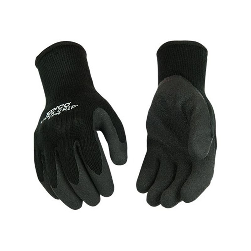 Warm Grip 1790-XL Protective Gloves, Men&#039;s, XL, 11 in L, Wing Thumb, Knit Wrist Cuff, Acrylic, Black XL, Black