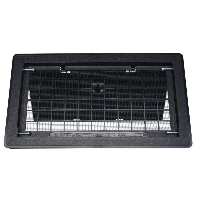 Witten Manual Foundation Vent with Damper 8 In. X 16 In., Black