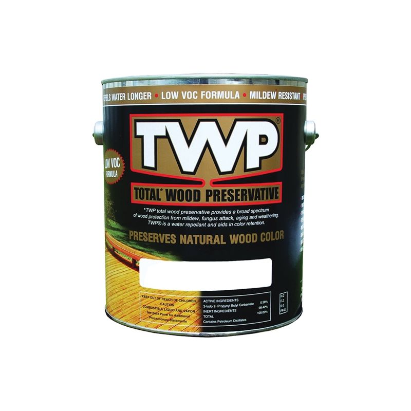 TWP 1500 Series TWP-1504-1 Stain and Wood Preservative, Black/Walnut, Liquid, 1 gal Black/Walnut