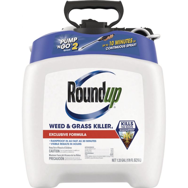 Roundup Exclusive Formula Weed &amp; Grass Killer 1.33 Gal., Pump
