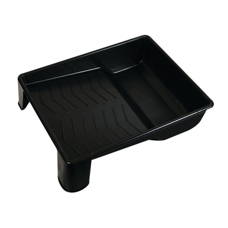 BENNETT PLASTIC T-3 Paint Tray, 9-1/2 in W, 2 L Capacity, Plastic, Black 2 L, Black