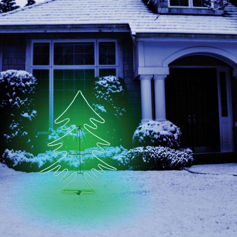 Alpine Christmas Tree Motion LED Lighted Decoration