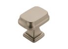 Amerock Revitalize Series BP55340G10 Cabinet Knob, 1-3/16 in Projection, Zinc, Satin Nickel 1-1/4 In L X 7/8 In W, Traditional