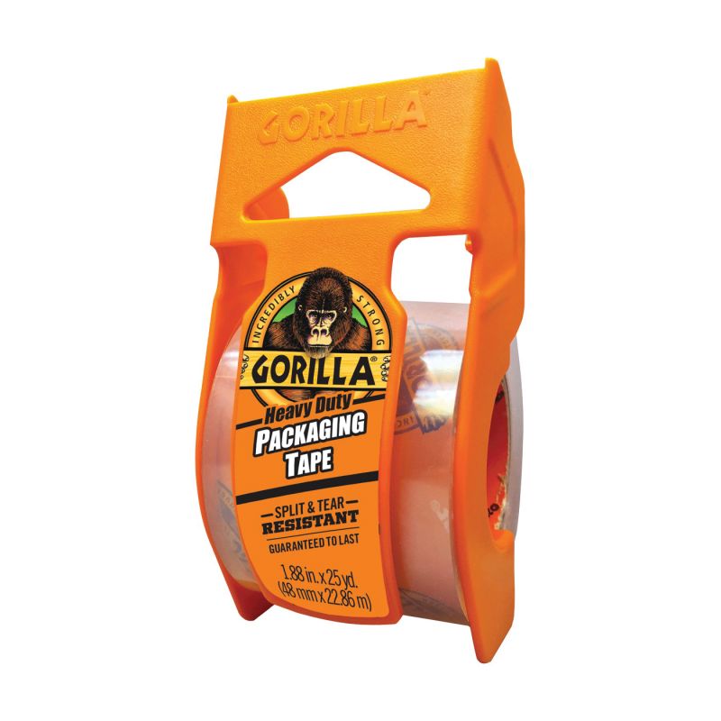 Gorilla 6034002 Packaging Tape, 25 yd L, 1.88 in W, Clear Clear