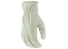 Boss B83071-L Gloves, Men&#039;s, L, 8 to 8-3/8 in L, Keystone Thumb, Elastic Cuff, Pigskin Leather, White L, White