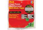 Do it PVC Closed Cell Vinyl Foam Weatherstrip Self-Adhesive Tape 3/8 In. W X 1/4 In. T X 17 Ft. L, Gray