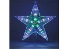 Alpine 8-Function LED Star Christmas Tree Topper Cool White &amp; Multi
