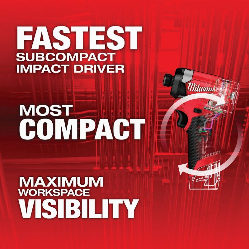 Milwaukee M12 FUEL Lithium-Ion Brushless Cordless Impact Driver - Tool Only