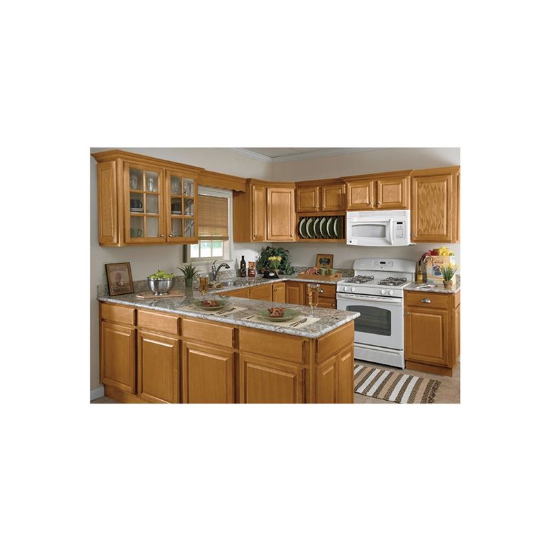 Sunco Randolph Series W3018RT-B-SC Kitchen Cabinet, 18 in OAW, 12 in OAD, 30 in OAH, Wood, Amber, 2-Door Amber