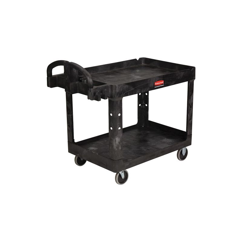 Rubbermaid FG452088BLA Utility Cart, 500 lb, 25.9 in OAW, 33.2 in OAH, 45.2 in OAD, Plastic/Resin, Black Black