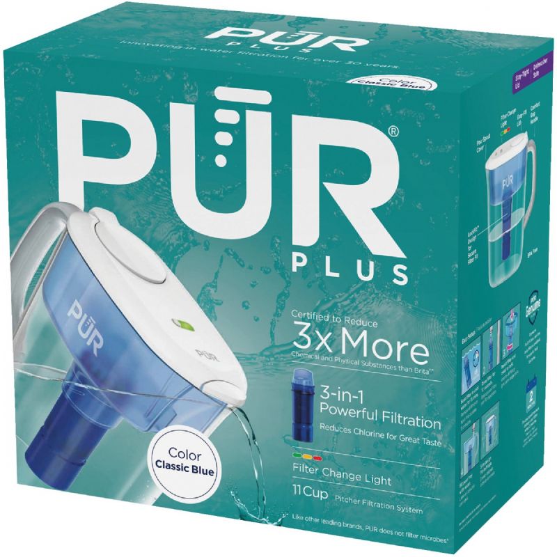 PUR PLUS Water Filter Pitcher 11 Cups, White