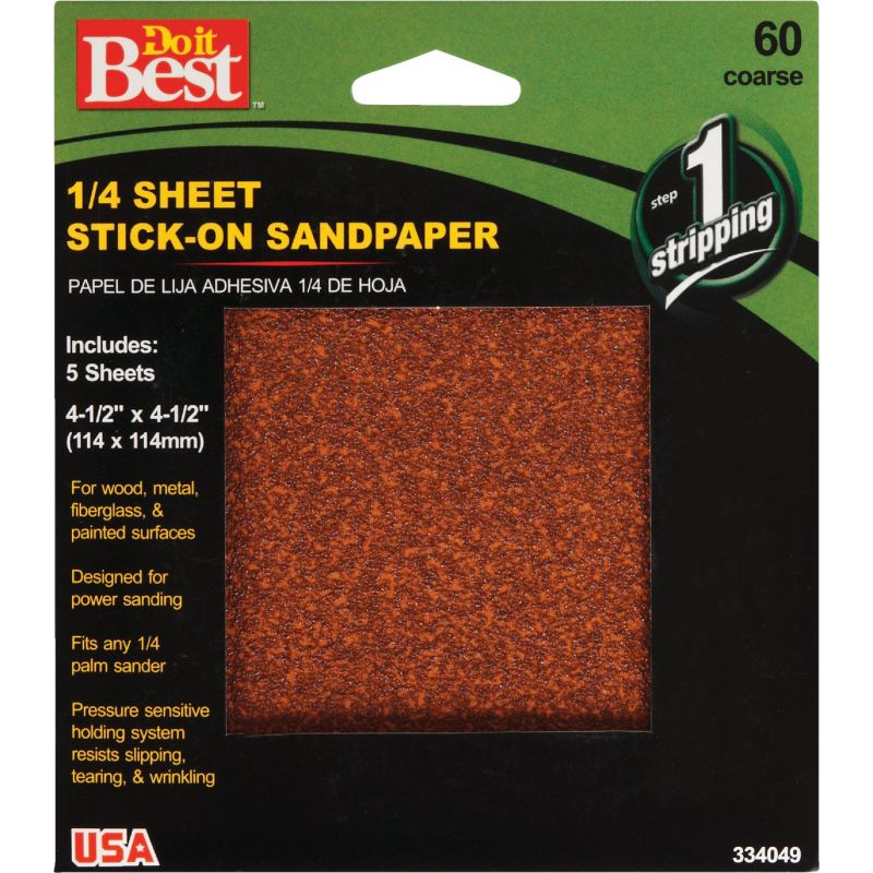 Do it Best Stick-On 1/4 Sheet Power Sanding Sheet
