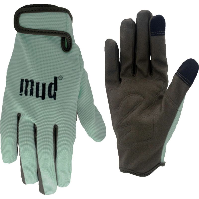Mud Synthethic Leather Garden Gloves S/M, Mint