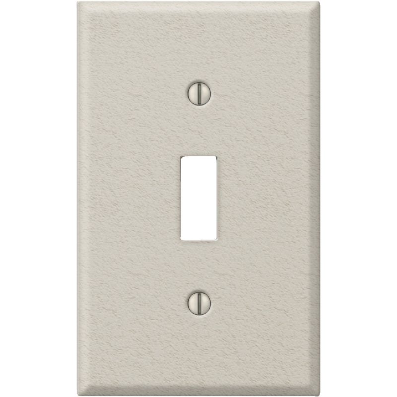 Amerelle PRO Stamped Steel Switch Wall Plate Light Almond Wrinkle