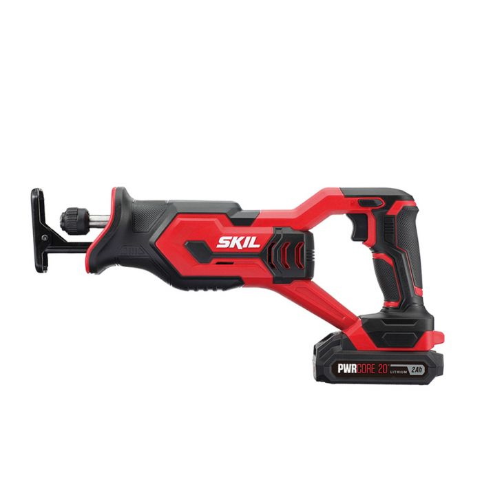 SKIL PWR CORE 12 Brushless 12V Compact Reciprocating Saw Kit, Includes 2.0Ah Lithium Battery and PWR JUMP Charger RS582802 - 1