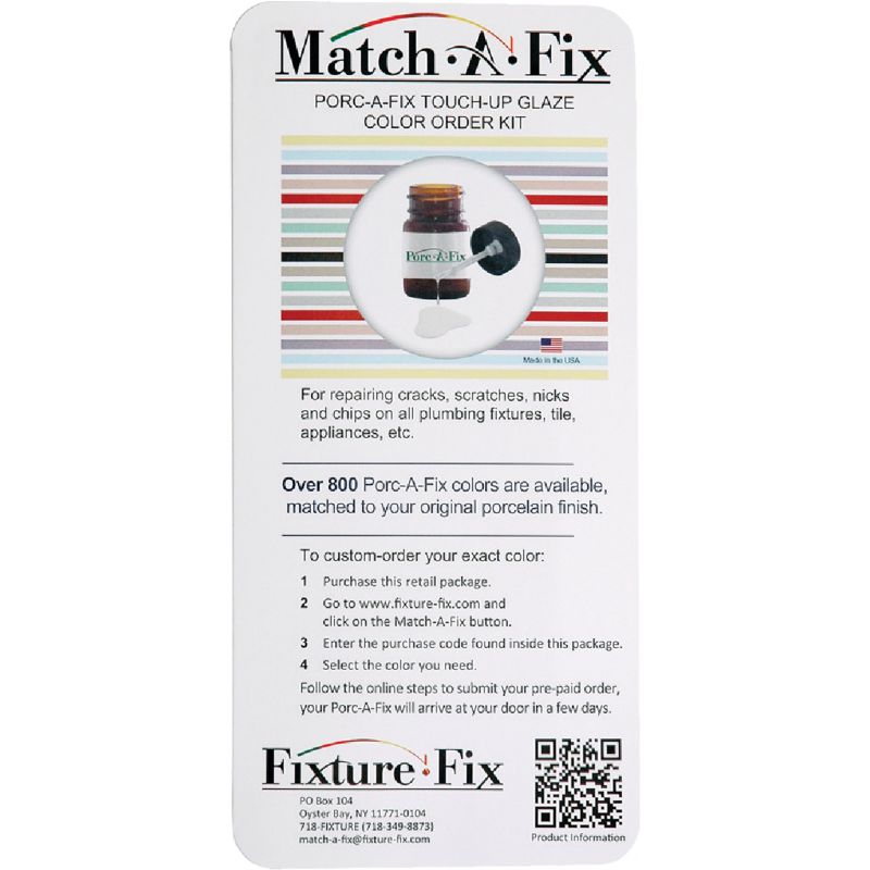 Fixture-Fix Match-A-Fix Porcelain Finish Custom Color Match Kit