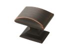Amerock Candler Series BP29340ORB Cabinet Knob, 1-1/8 in Projection, Zinc, Oil-Rubbed Bronze 1-1/4 In L X 1 In W