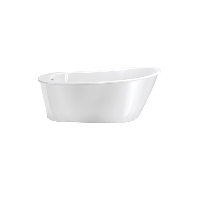 Maax Sax 105797-000-002 Bathtub, 38 to 44 gal, 60 in L, 32 in W, 25 in H, Free-Standing Installation, Fiberglass, White 38 To 44 Gal, White
