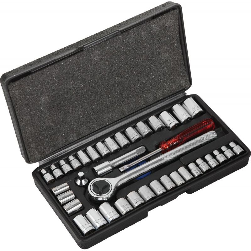 Do it 40-Piece 1/4 In. &amp; 3/8 In. Drive SAE/Metric Socket Set