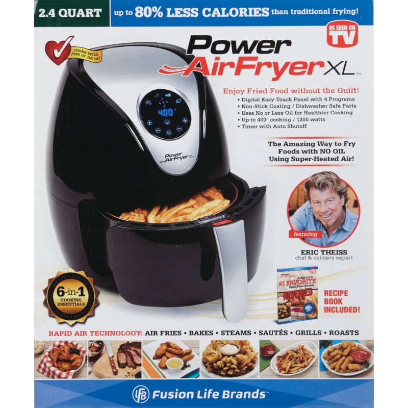 Power Air Fryer XL Electric Fryer 2.4 Qt., Black