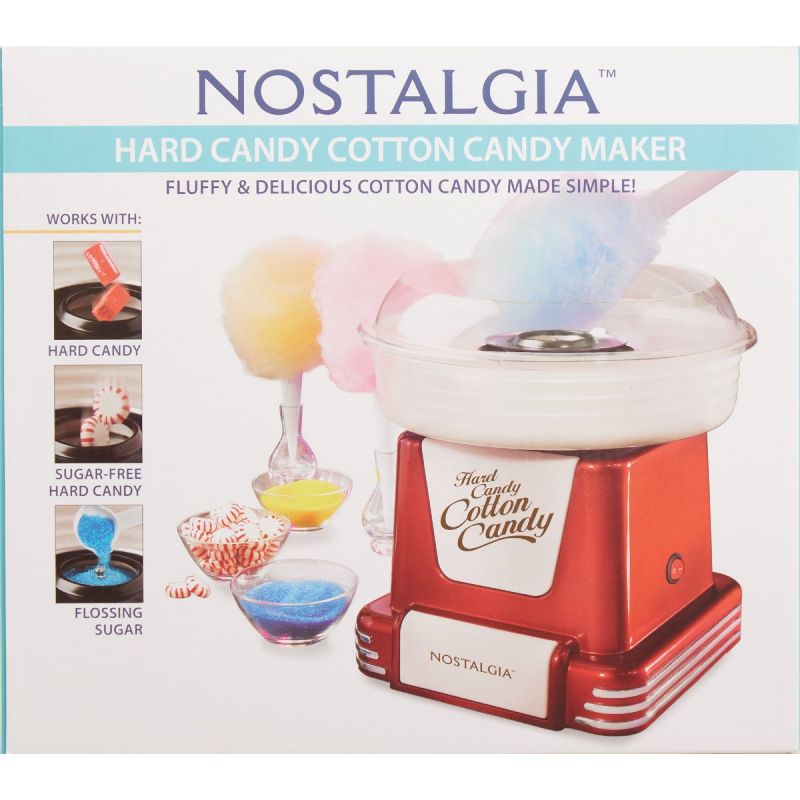 Nostalgia Retro Hard &amp; Sugar-Free Candy Cotton Candy Maker Red