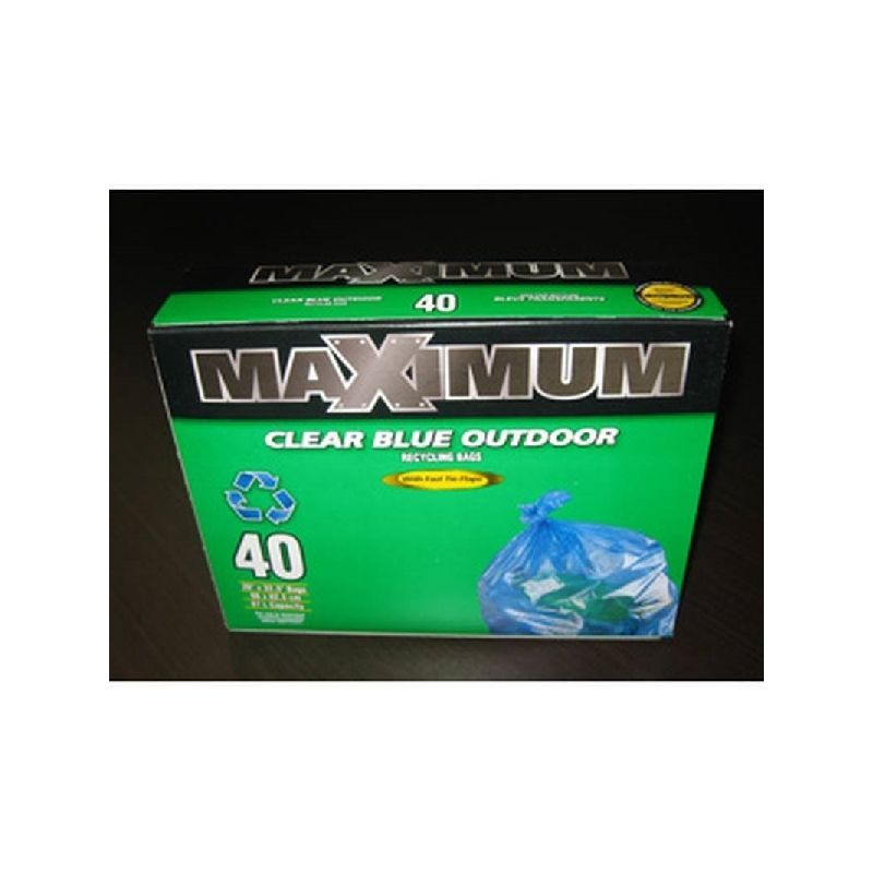 Maximum 26040 Recycling Bag, Clear Blue Clear Blue