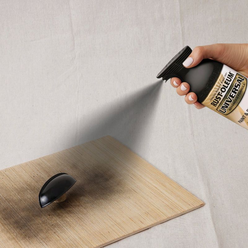 Rust-Oleum Universal All-Surface Spray Paint &amp; Primer In One Black, 12 Oz.