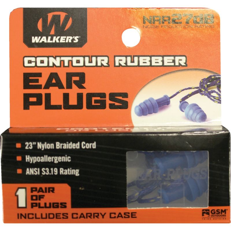 Walker&#039;s Contour Rubber Corded Ear Plugs