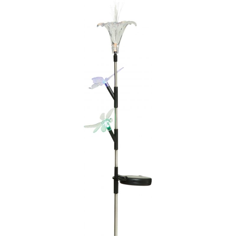 Solaris Flower/Insect Trio Solar Stake Light Lawn Ornament Clear (Pack of 16)
