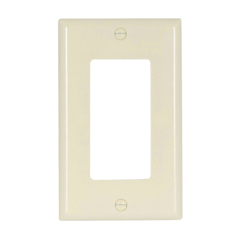 Eaton Wiring Devices 2151LA-BOX Wallplate, 4-1/2 in L, 2-3/4 in W, 1 -Gang, Thermoset, Light Almond, High-Gloss Light Almond