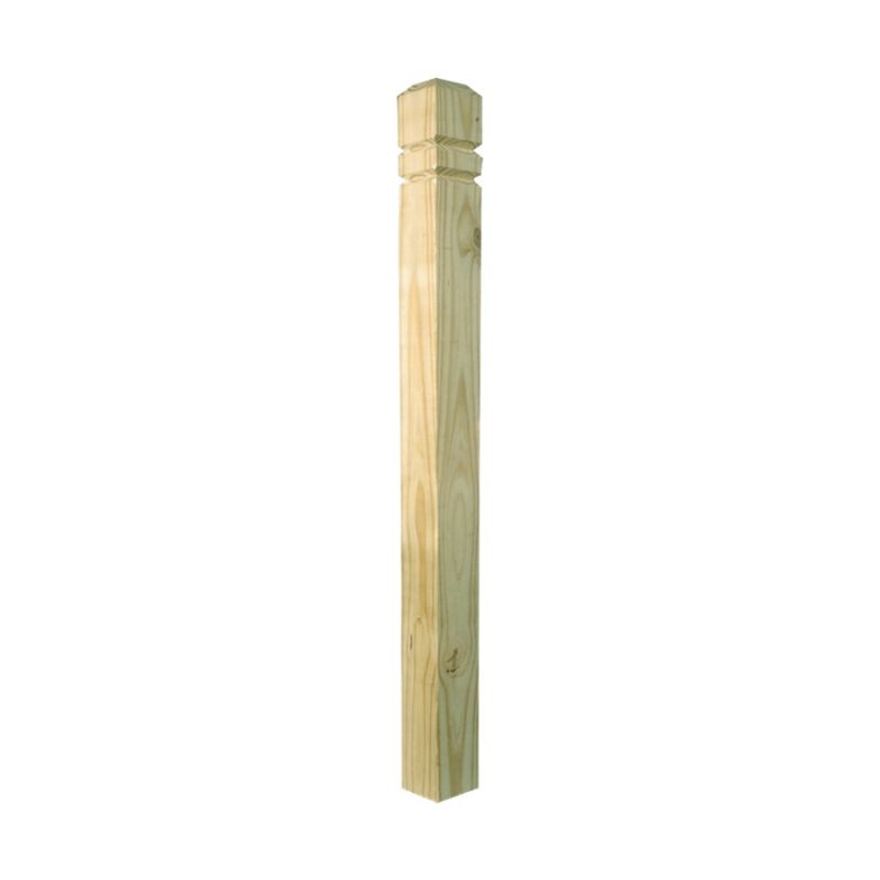 UFP 231685 Colonial Newel Post, 54 in L Nominal, 4 in W Nominal, 4 in Thick Nominal