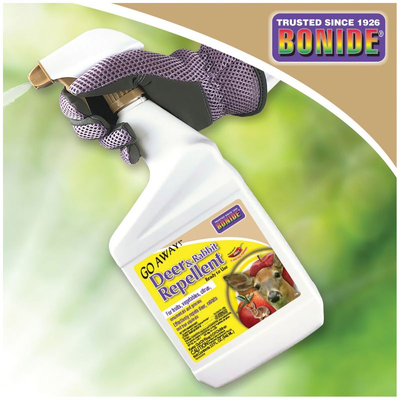 Bonide 230 Deer and Rabbit Repellent, Ready-to-Use Clear/Cloudy