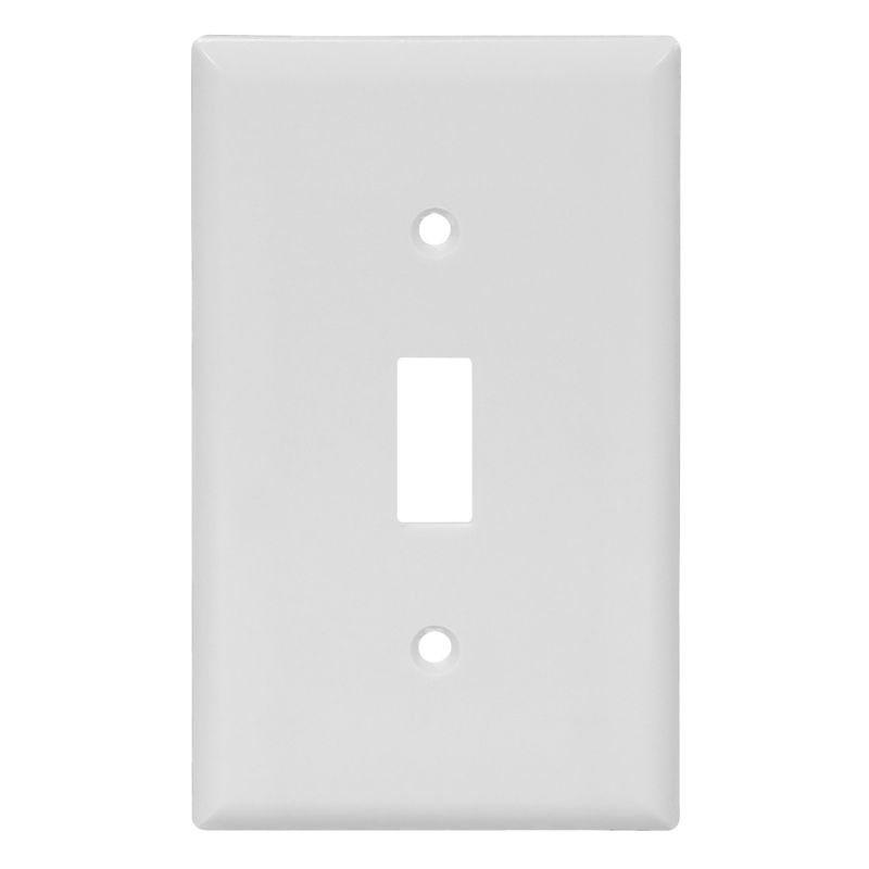 Eaton Wiring Devices 5134W Wallplate, 4-1/2 in L, 2-3/4 in W, 1 -Gang, Nylon, White, High-Gloss White (Pack of 10)