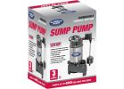 Superior Pump Stainless/Cast Submersible Sump Pump, Side Discharge 3/4 HP, 4800 GPH