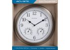 Acu-Rite Indoor Outdoor Pewter Clock Thermometer Hygrometer (Pack of 2)