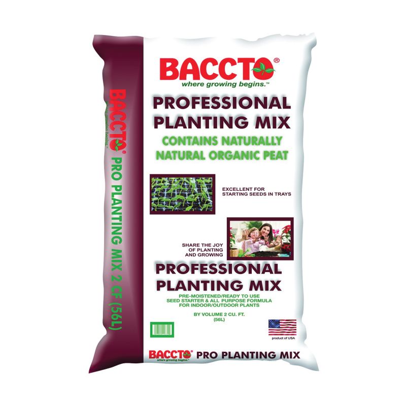 Baccto 1732 Planting Mix, 2 cu-ft Coverage Area, Solid, Dark Brown/Light Brown, Bag Dark Brown/Light Brown