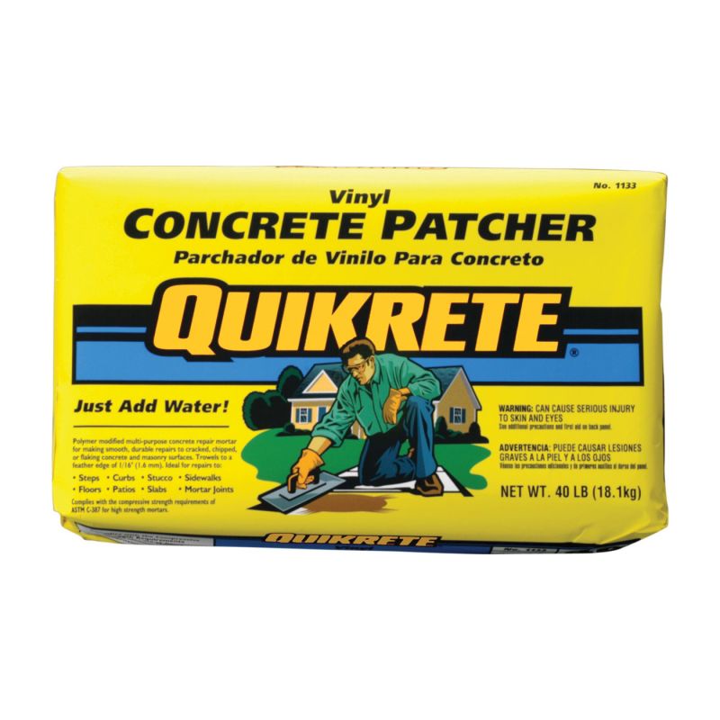 Quikrete 1133-40 Concrete Patch, Brown/Gray, 40 lb Bag Brown/Gray