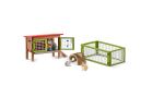 Schleich-S Farm World Series 42420 Rabbit Hutch Toy, 3 to 8 years, Plastic, Brown/Green Brown/Green