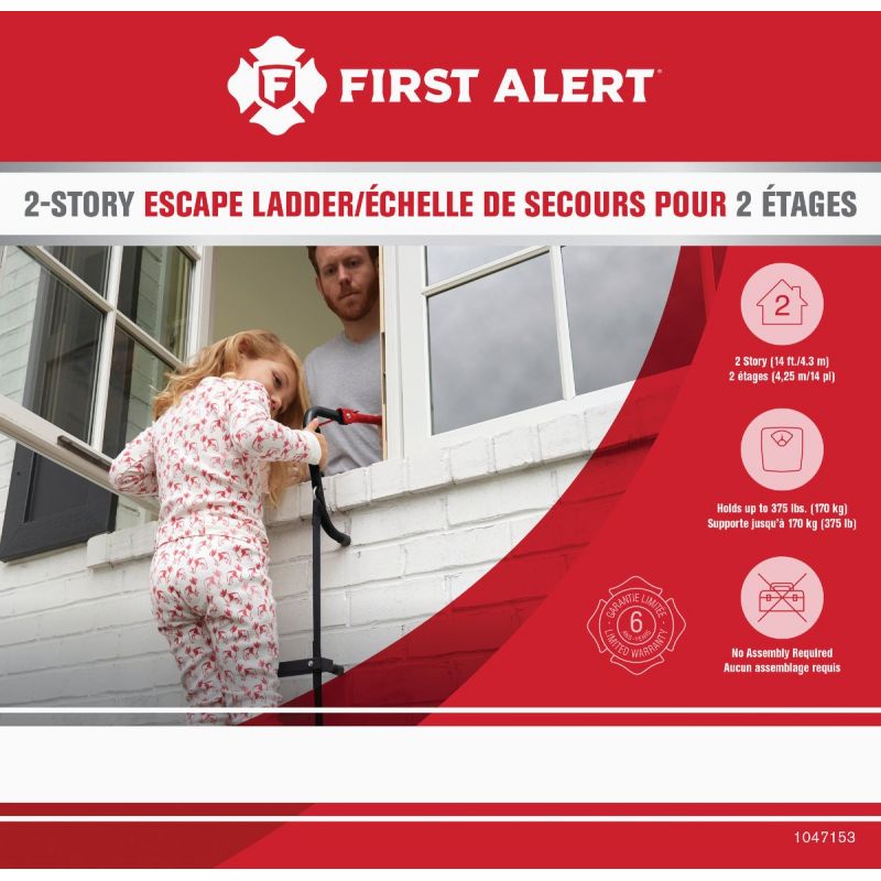 First Alert Fire Escape Ladder Gray/Black