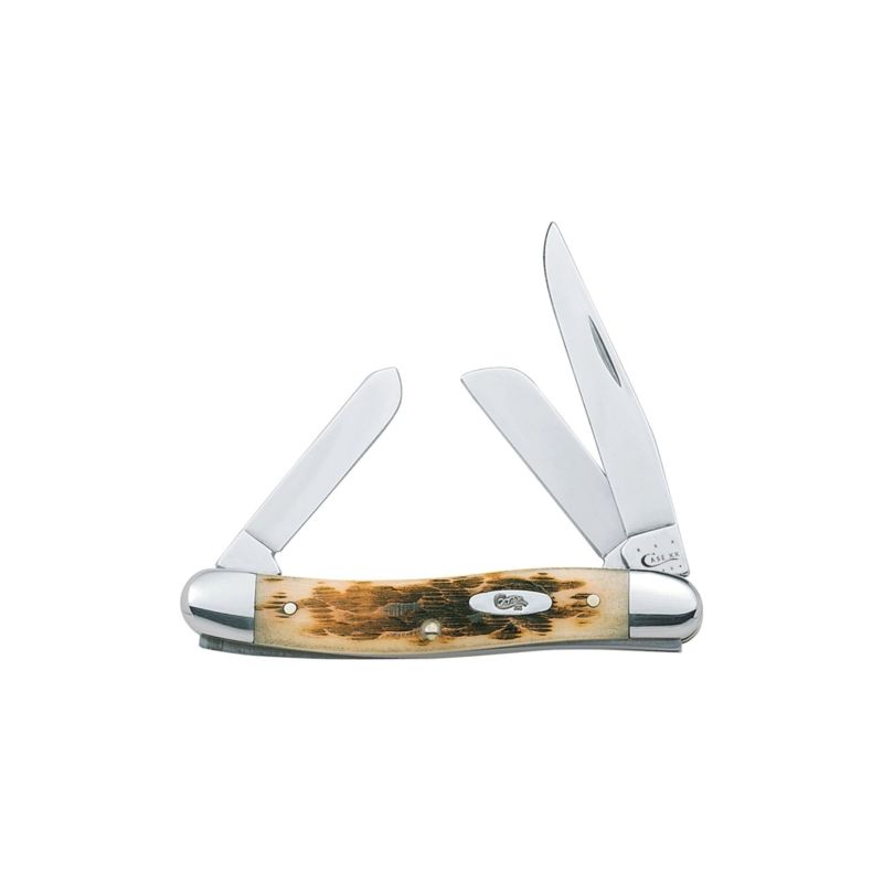 CASE 00042 Folding Pocket Knife, 2.57 in Clip, 1.88 in Sheep Foot, 1.71 in Spey L Blade, Stainless Steel Blade, 3-Blade 2.57 In Clip, 1.88 In Sheep Foot, 1.71 In Spey