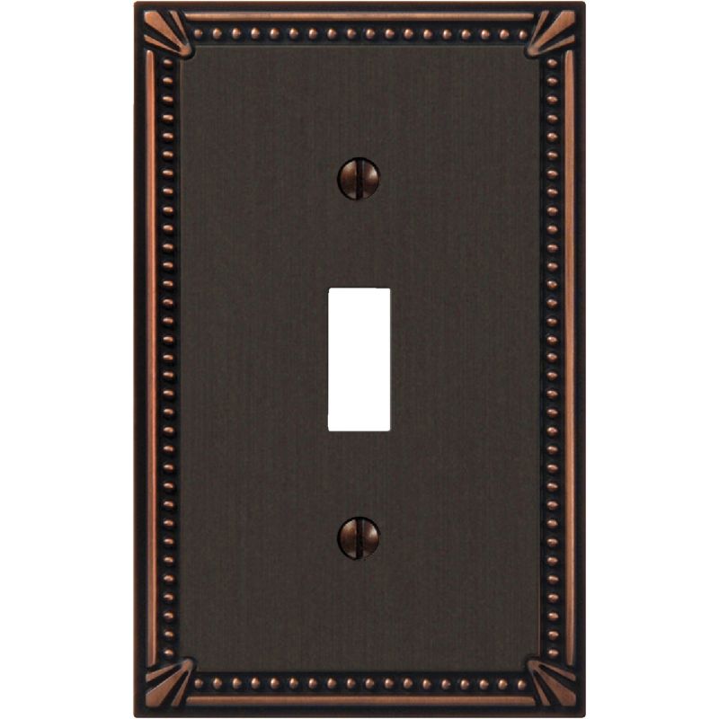 Amerelle Imperial Bead Cast Metal Switch Wall Plate Aged Bronze