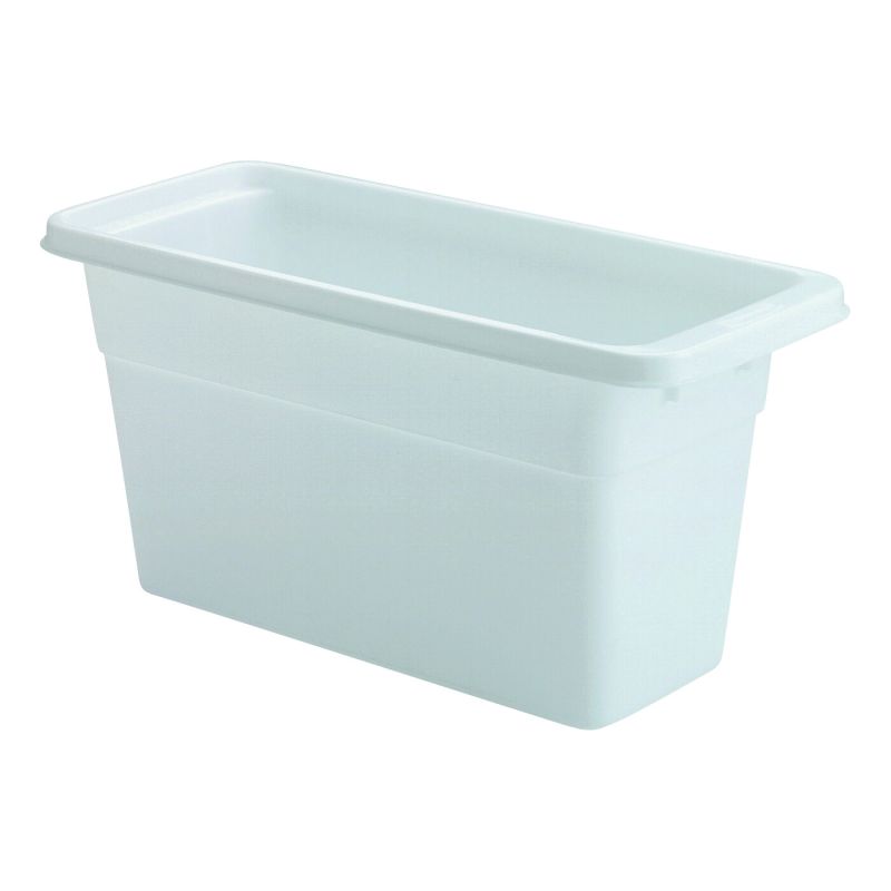 Rubbermaid 2862RDWHT Ice Cube Bin, 6-1/8 in L, 5-1/4 in W, 12-3/4 in H, Plastic, White, Dishwasher Safe: Yes White