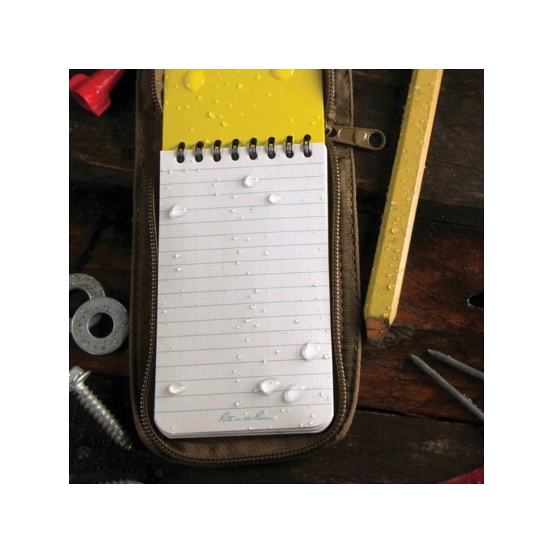 Rite in the Rain 135 Pocket Notebook, 3 x 5 in Sheet, 50-Sheet, White Sheet, Top Spiral Binding