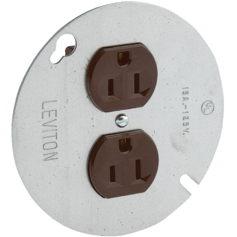 Leviton Outlet With Cover Brown