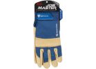 Boss Job Master Aqua Armor Work Glove XL, Blue &amp; Tan