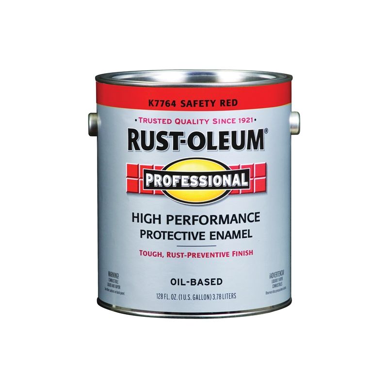 RUST-OLEUM PROFESSIONAL K7764402 Enamel, Gloss, Safety Red, 1 gal Can Safety Red